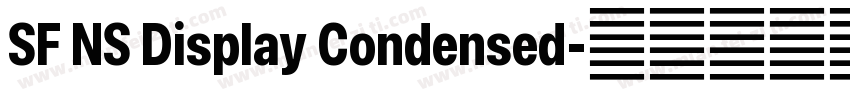 SF NS Display Condensed字体转换
